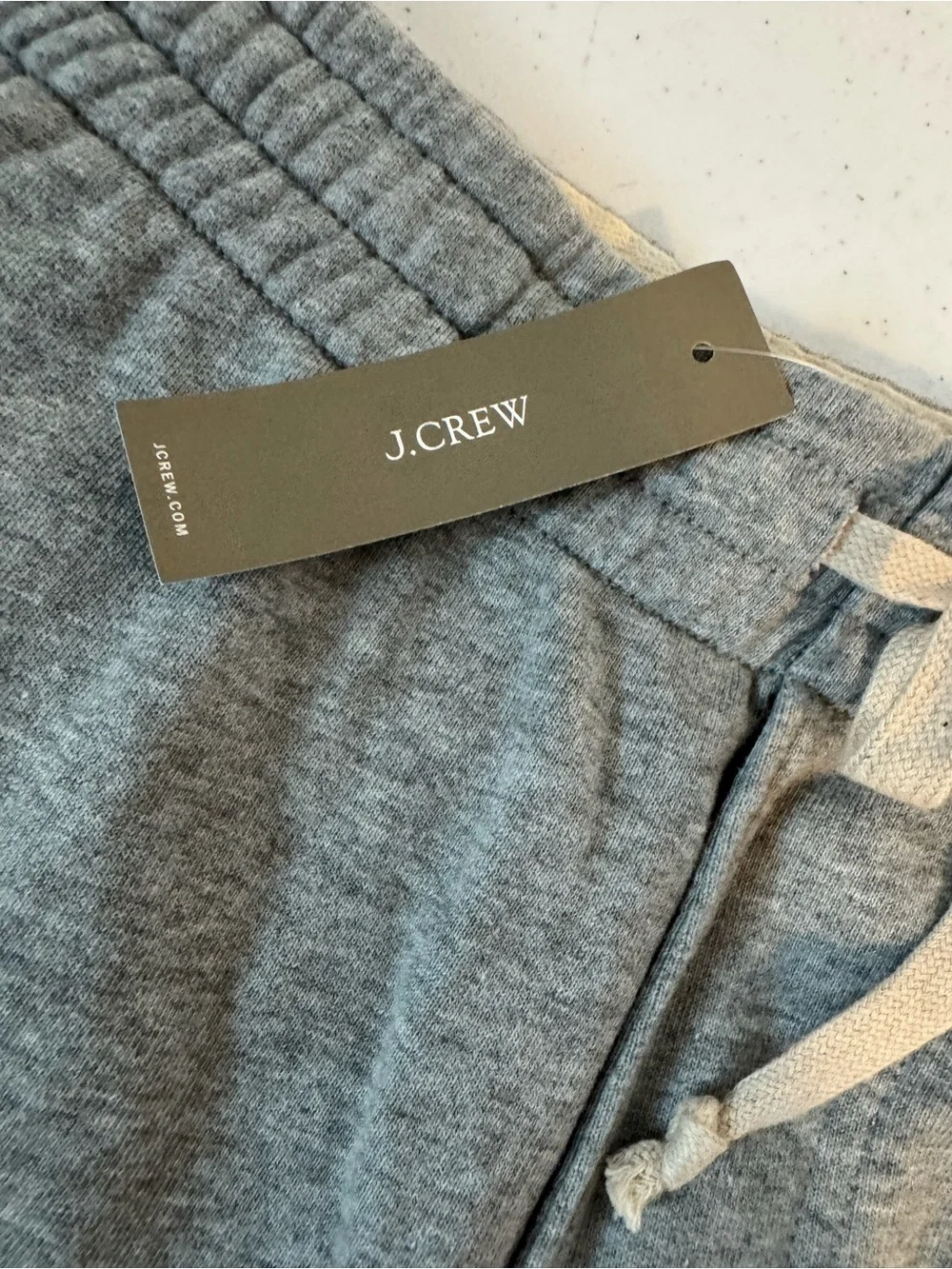 J. Crew Men's Heather Gray Drawstring Athletic Shorts Medium NWT